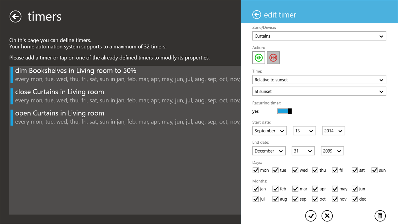 #7. Home Automation for LightwaveRF (Windows) بواسطة: OABsoftware