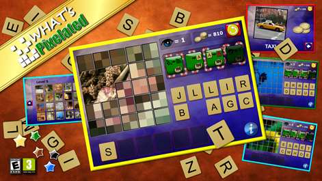 What's Pixelated - word picture guessing rearranging puzzle game and acclaimed brain developer suitable for all ages Screenshots 1