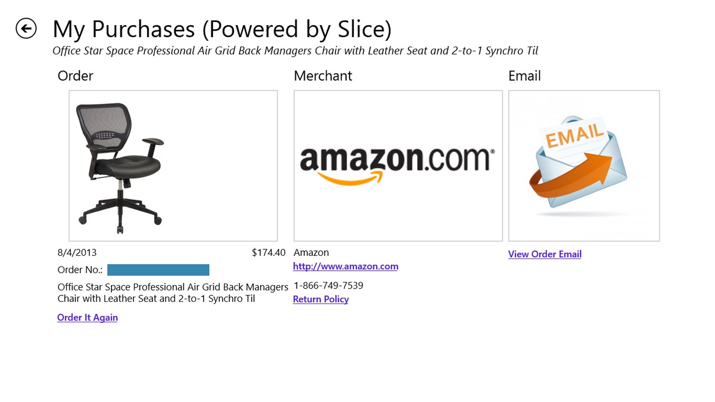 #8. My Purchases (Powered by Slice) (Windows) By: NextData Software LLC