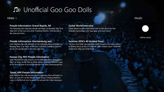 Unofficial Goo Goo Dolls screenshot 2