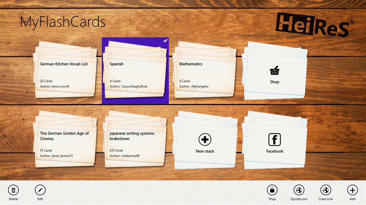 #2. MyFlashCards (Windows) 由: Heinrich and Reuter Solutions GmbH