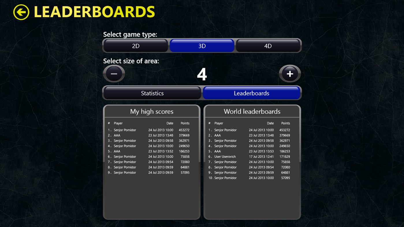 #4. Tic-tac-toe Universe 4D (Windows) 作者: Trump Software