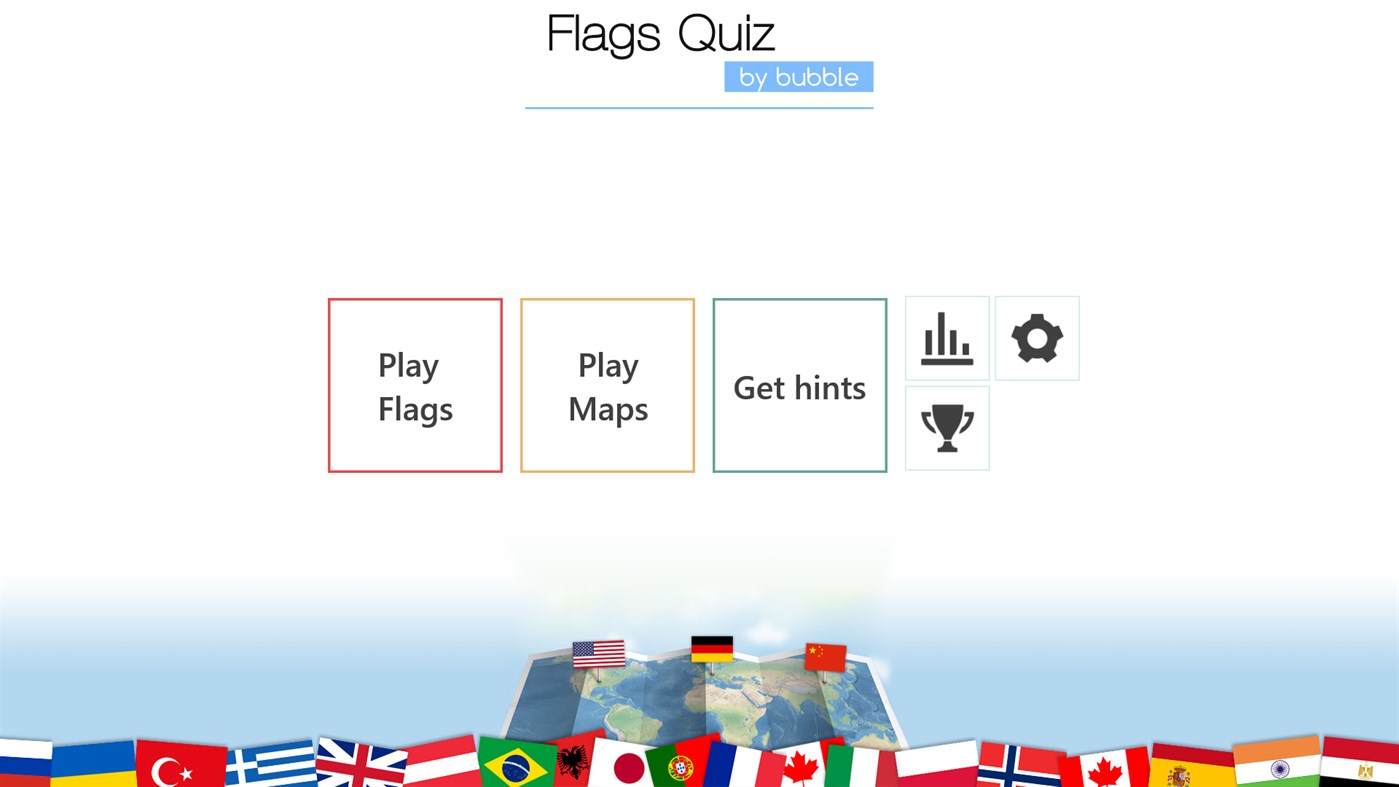 #1. Flags Quiz! (Windows) Bởi: bubble quiz games
