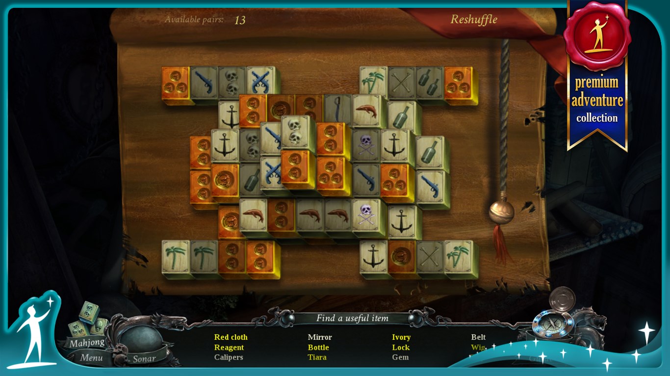 Unique feature - every time you play a Hidden Object Scene you can switch to Mahjong puzzle!