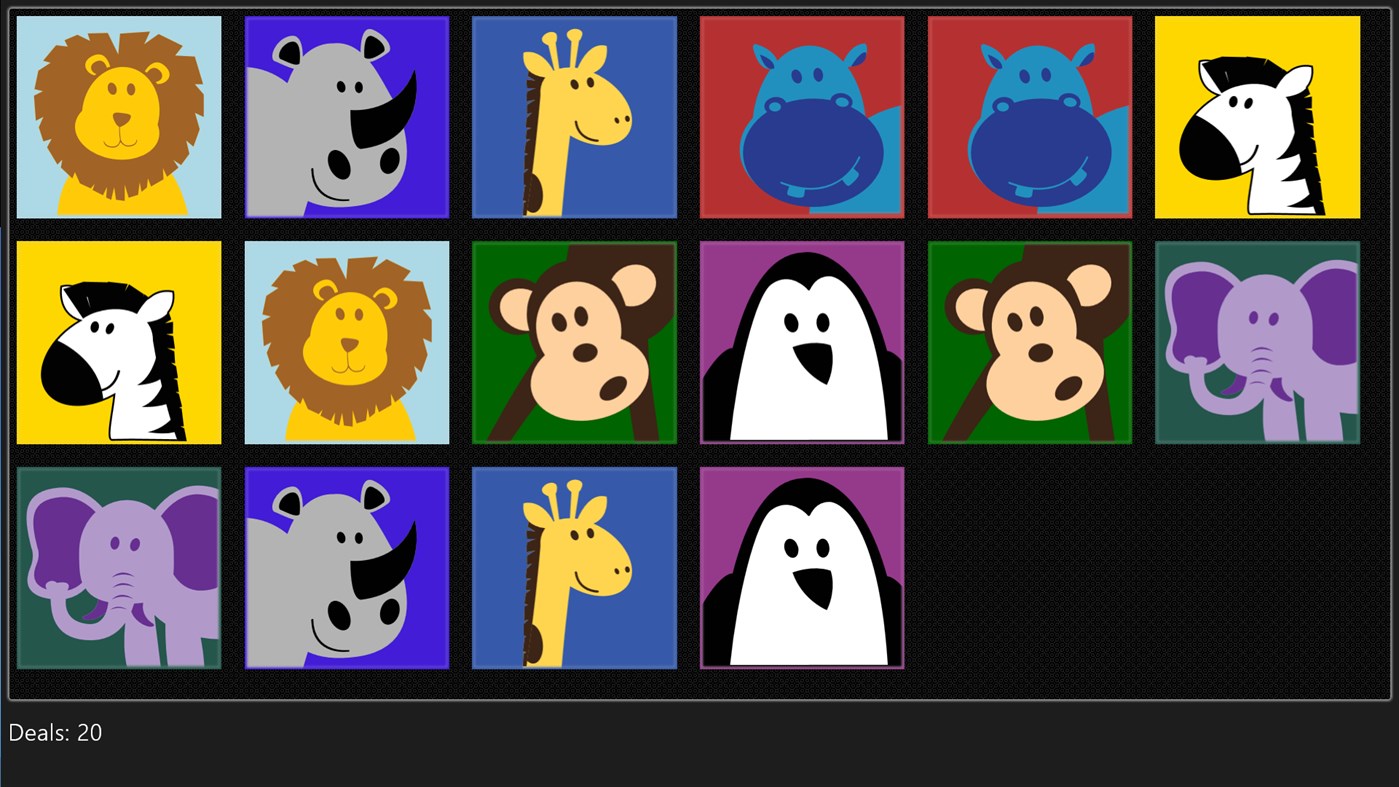 #4. Memory Game Zoo (Windows) 由: Fernando Cardoso