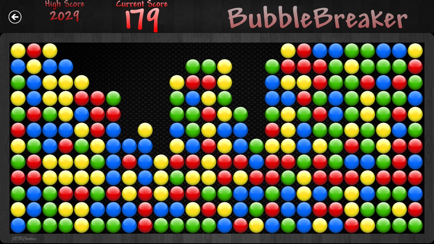 #1. Bubble Breaker 10 (Windows) Podle: JEFBCreating