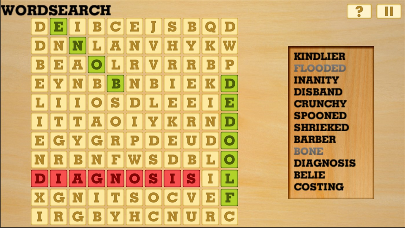 #3. Word Games - Word Search (Windows) Podle: Purple Buttons LLC
