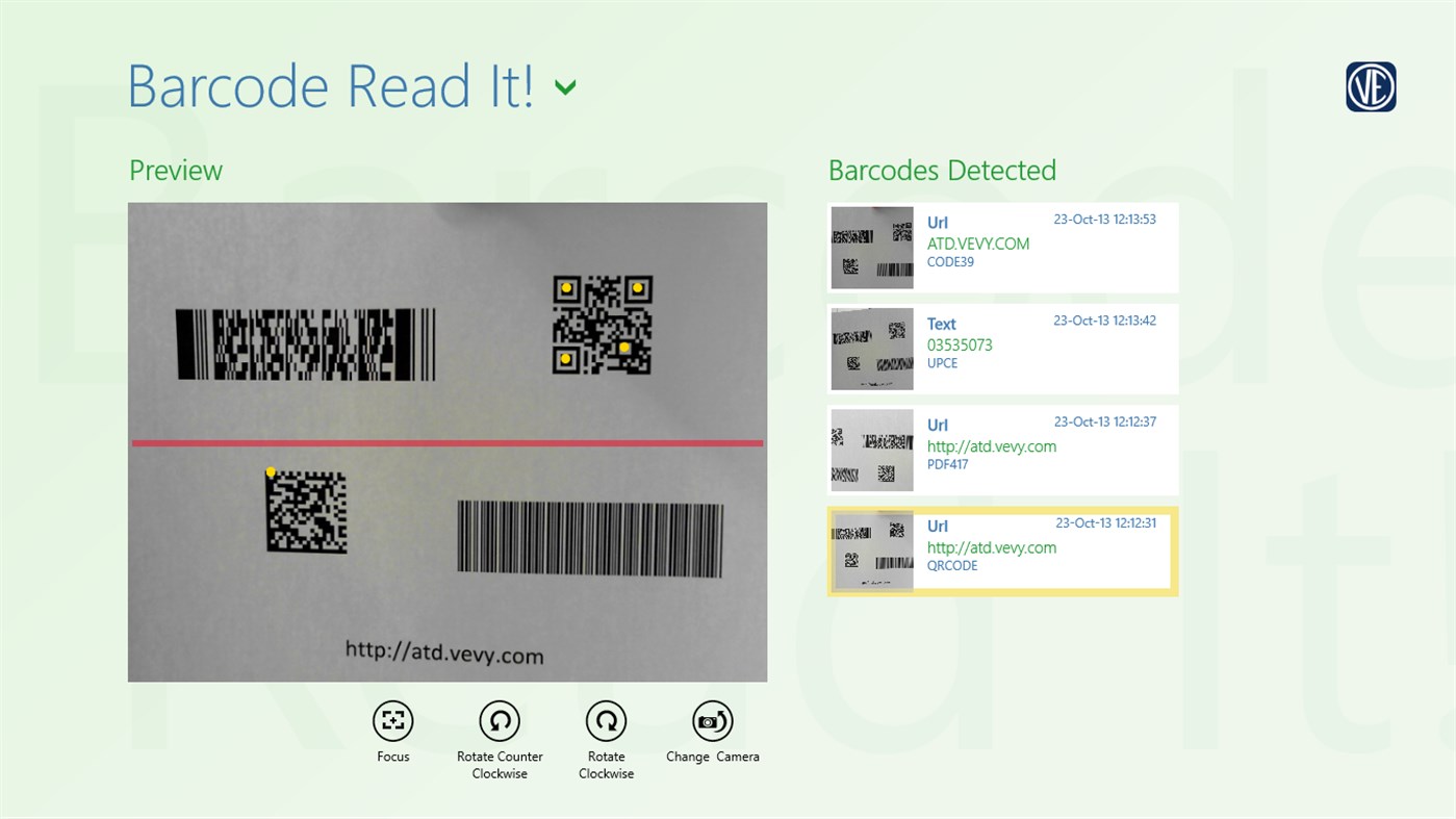 #7. Barcode Read It! (Windows) โดย: VEVY EUROPE SpA