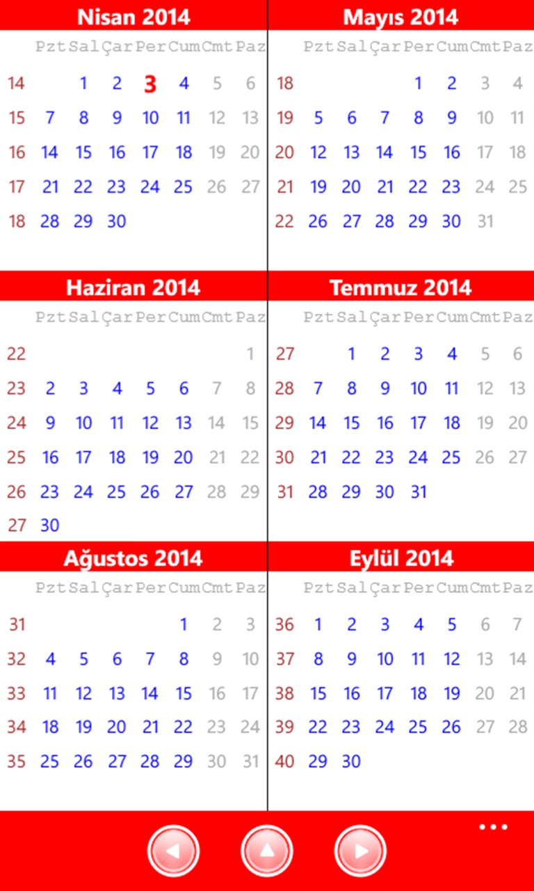 Simple Calendar screenshot