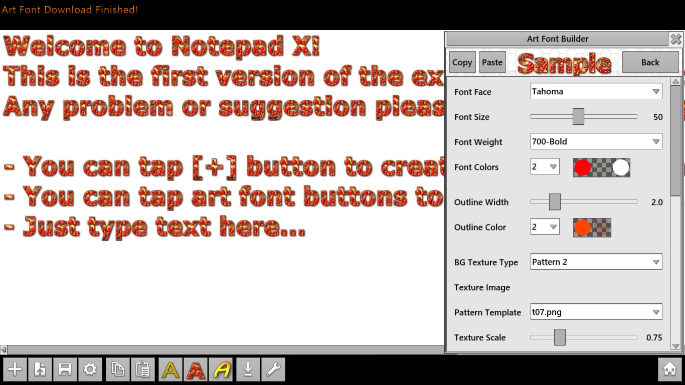 Notepad X screenshot