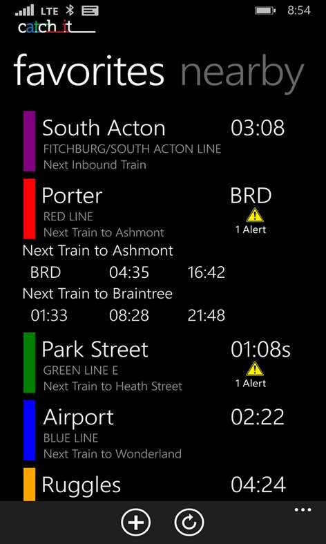 CatchIt MBTA Tracker Screenshots 2