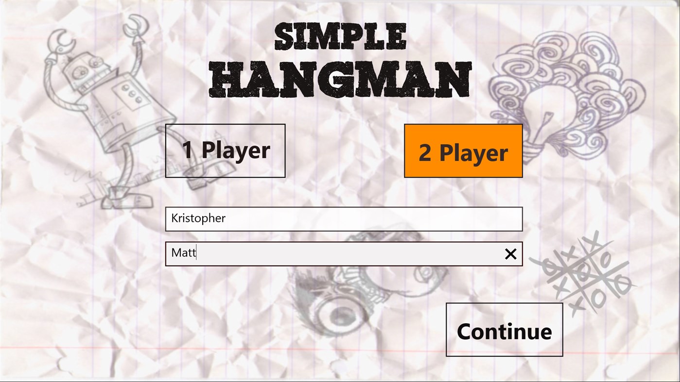 #2. Simple HangMan (Windows) Bởi: LethalSkier007