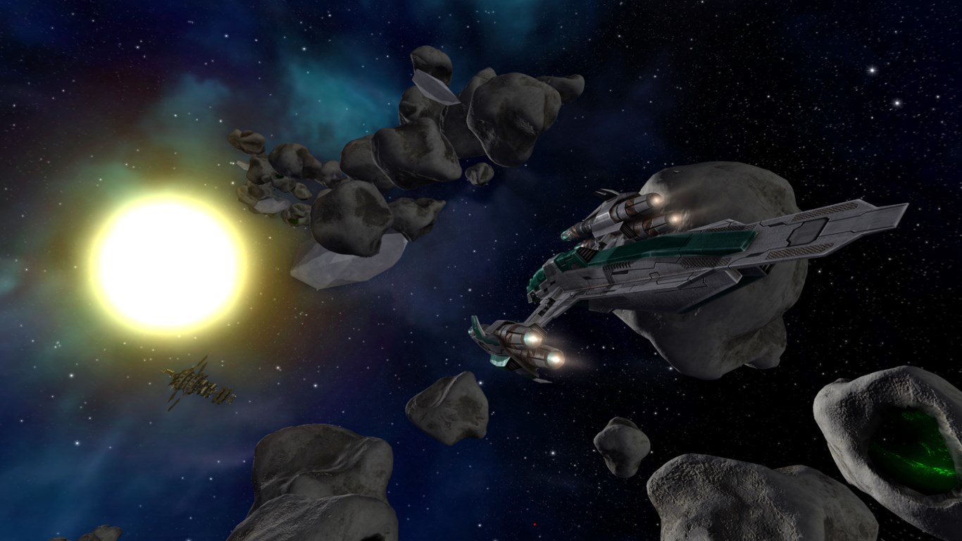 Approaching a space station.