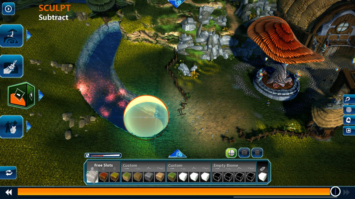 Screenshot: Effortlessly sculpt, paint, and place props to create your own lush 3D worlds!