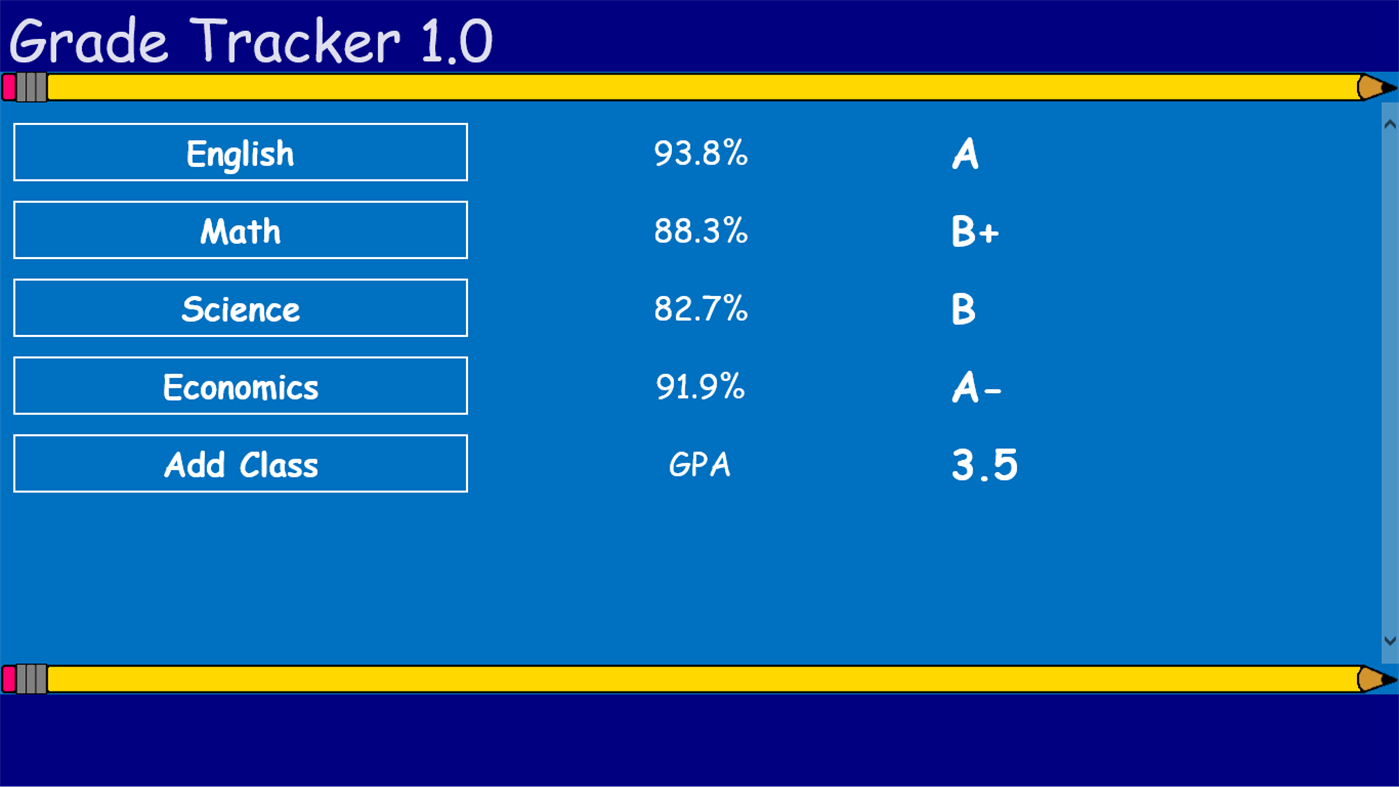 #1. Grade Tracker (Windows) 由: Teraflop
