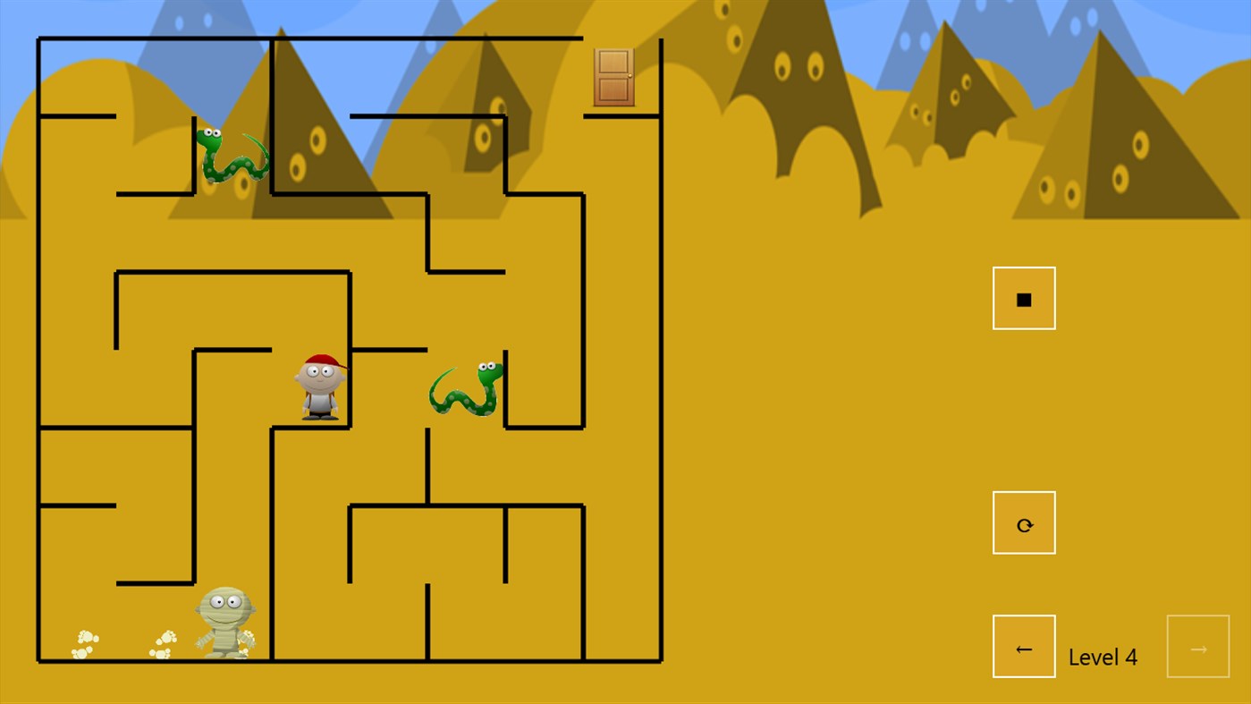 #2. Pyramid Escape (run for the mummy) (Windows) By: Rudie Ekkelenkamp