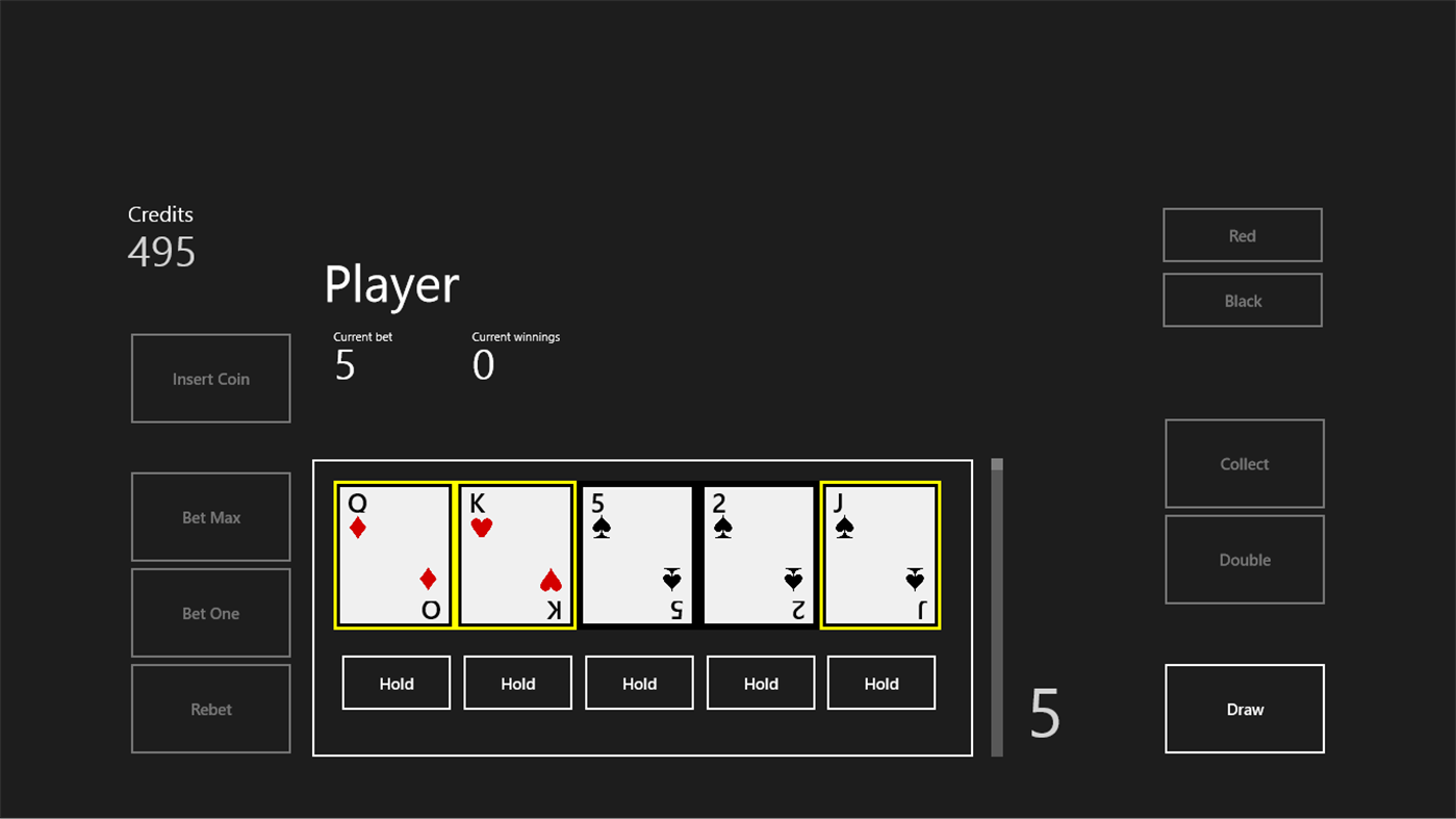 #3. Video Poker W8 (Windows) Bởi: Krets