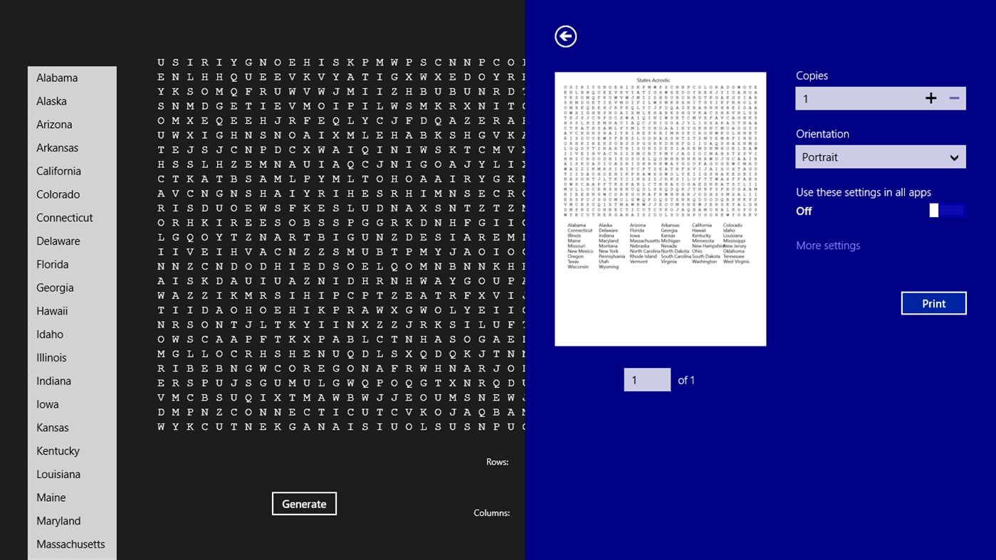 #3. Word Search App (Windows) 由: Quin Baird