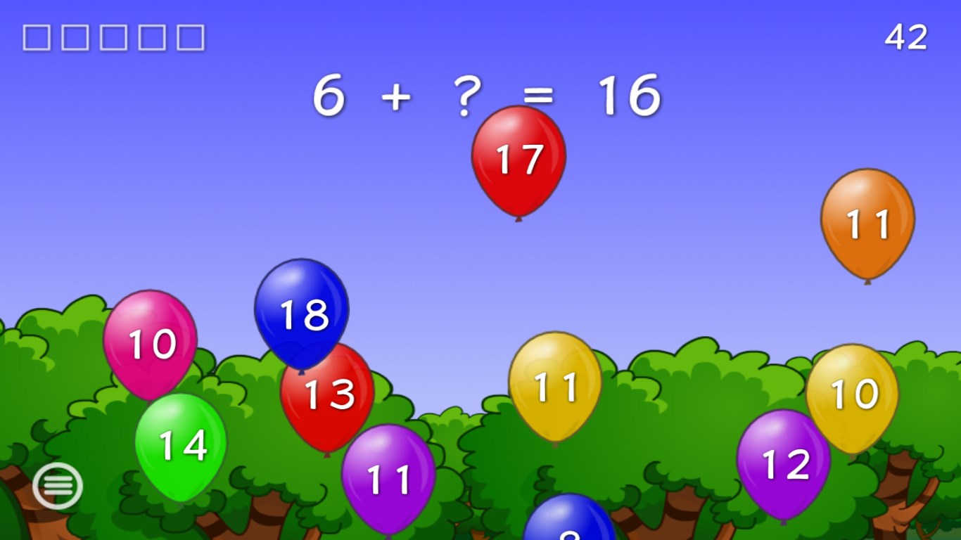 Balloon Math for Kids - Free download and play on Windows | Microsoft Store, image size:1366x768