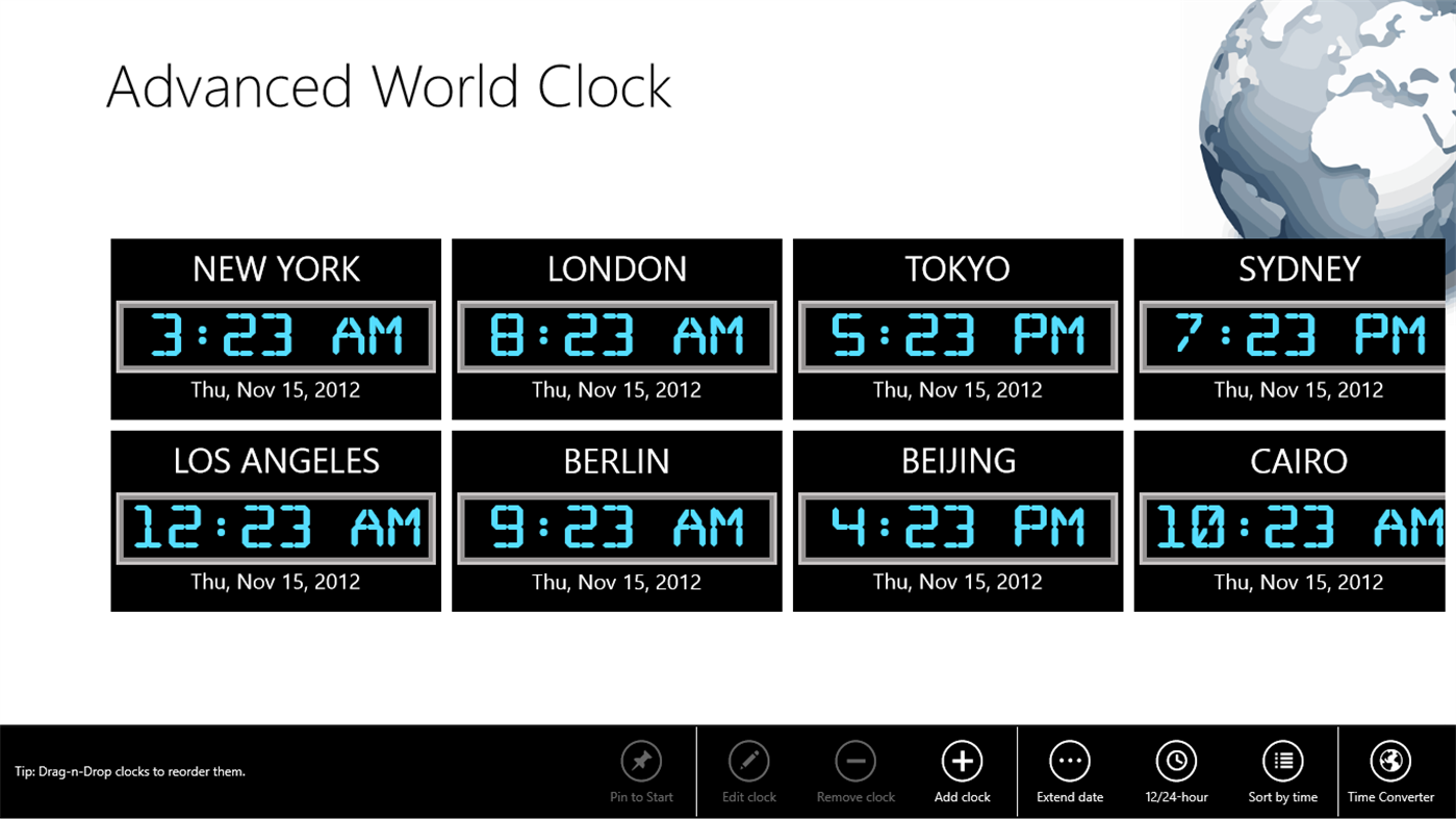 #1. Advanced World Clock (Windows) 由: Fitness Reloaded