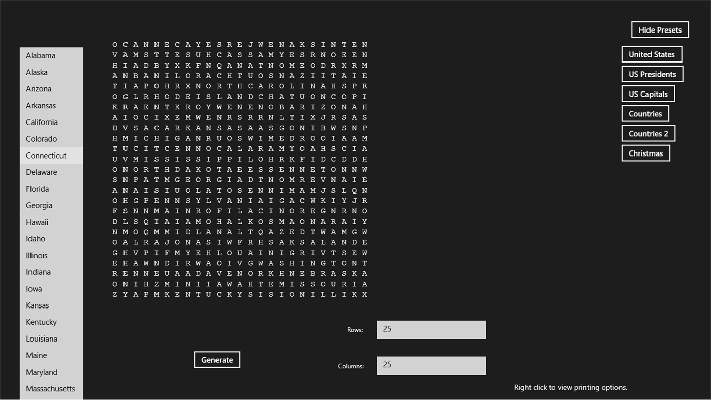 #1. Word Search App (Windows) 由: Quin Baird