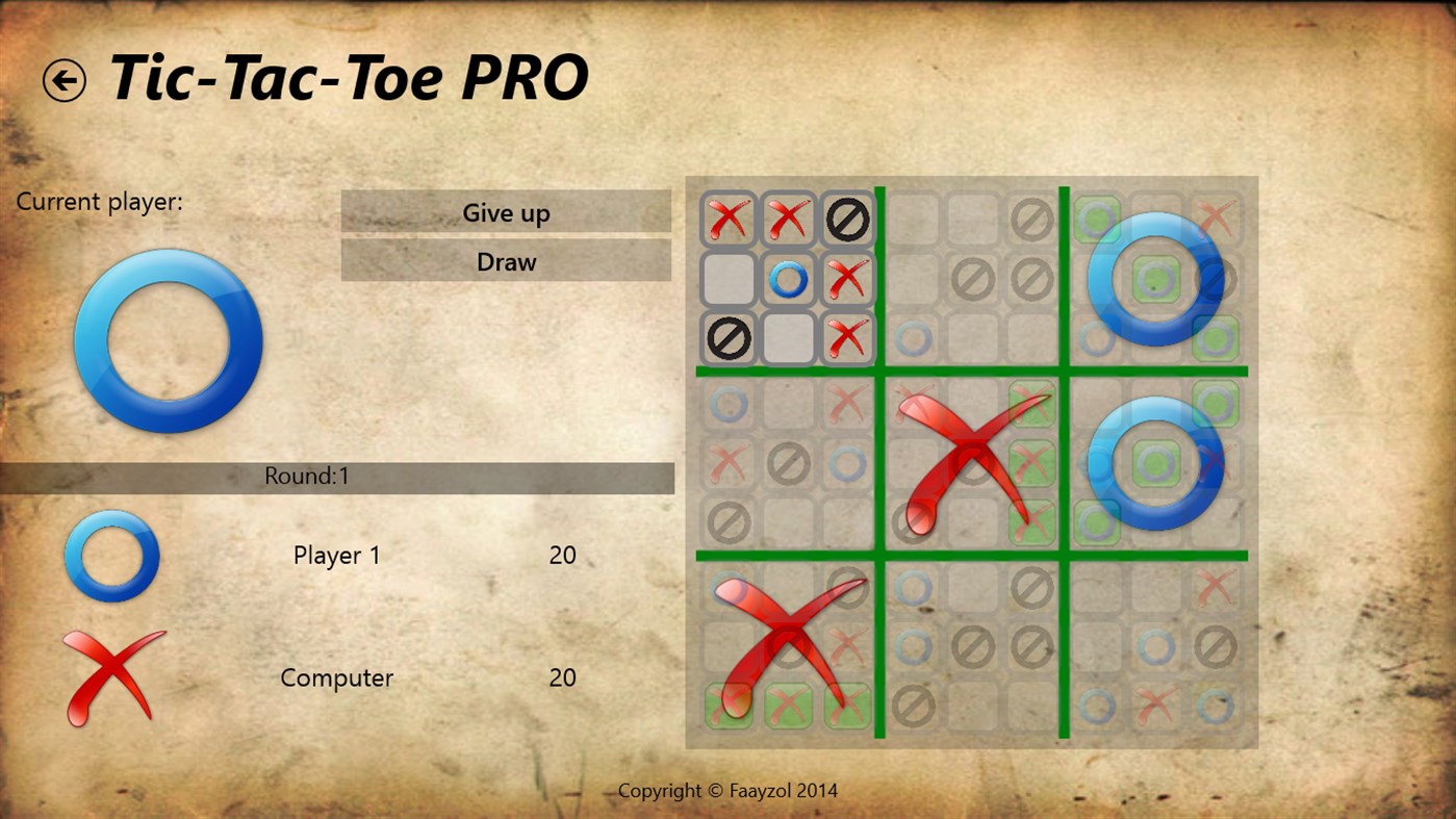 #1. Tic-Tac-Toe PRO Free (Windows) โดย: Faayzol