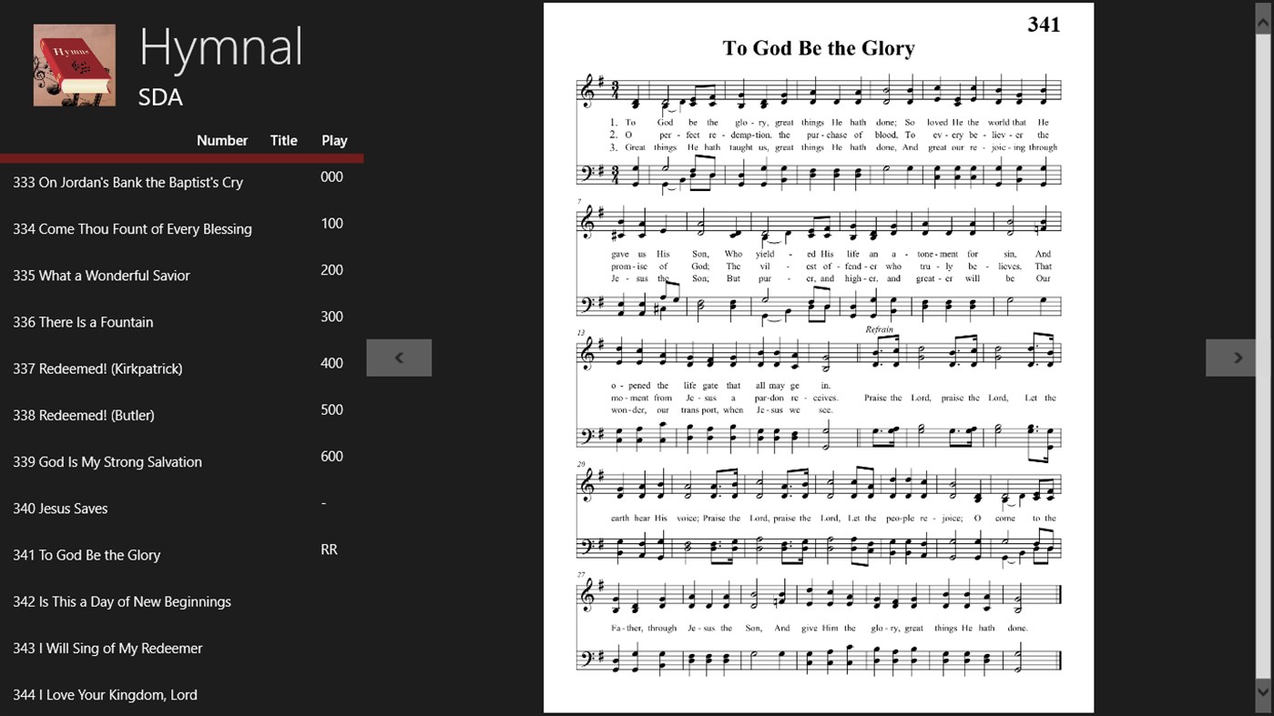 #2. SDA Hymnal (Windows) Podle: MyGadgets2