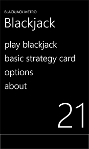 Blackjack Metro screenshot 1