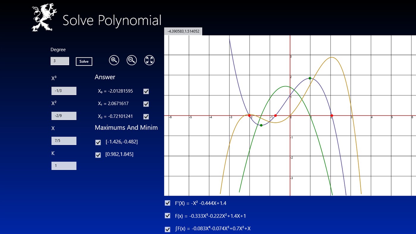 #2. Solve Polynomial Equation (Windows) Podle: Cesar Berard