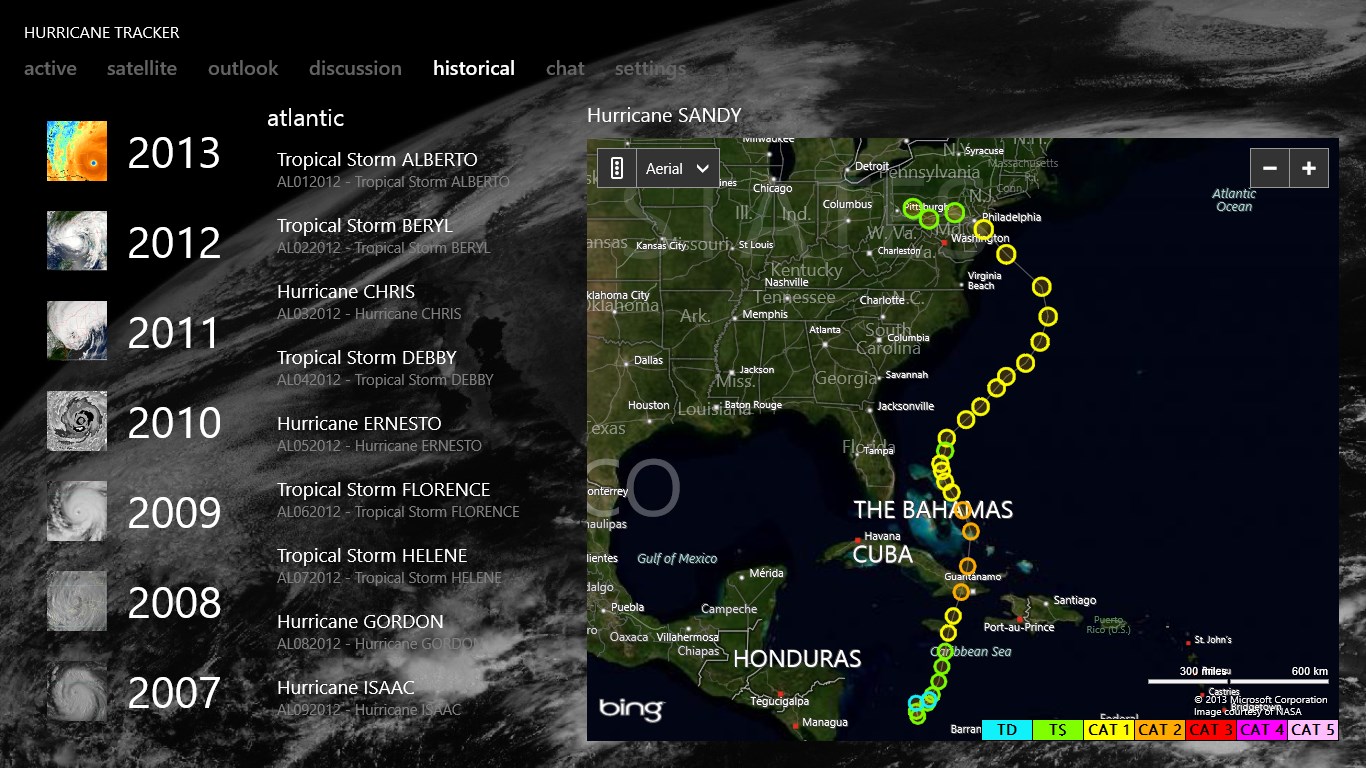 Hurricane Tracker for Windows 10