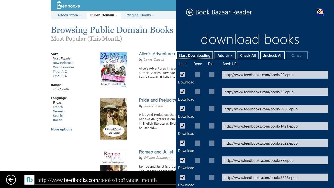 Book bazaar reader download