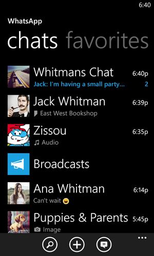WhatsApp Beta Phone Screenshot