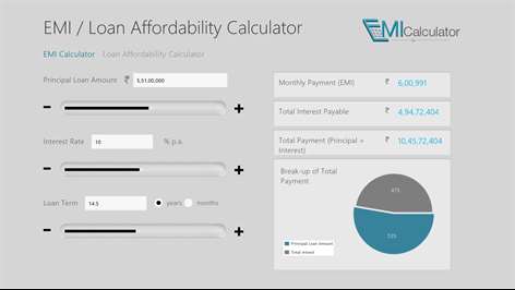 EMI Calculator Screenshots 1