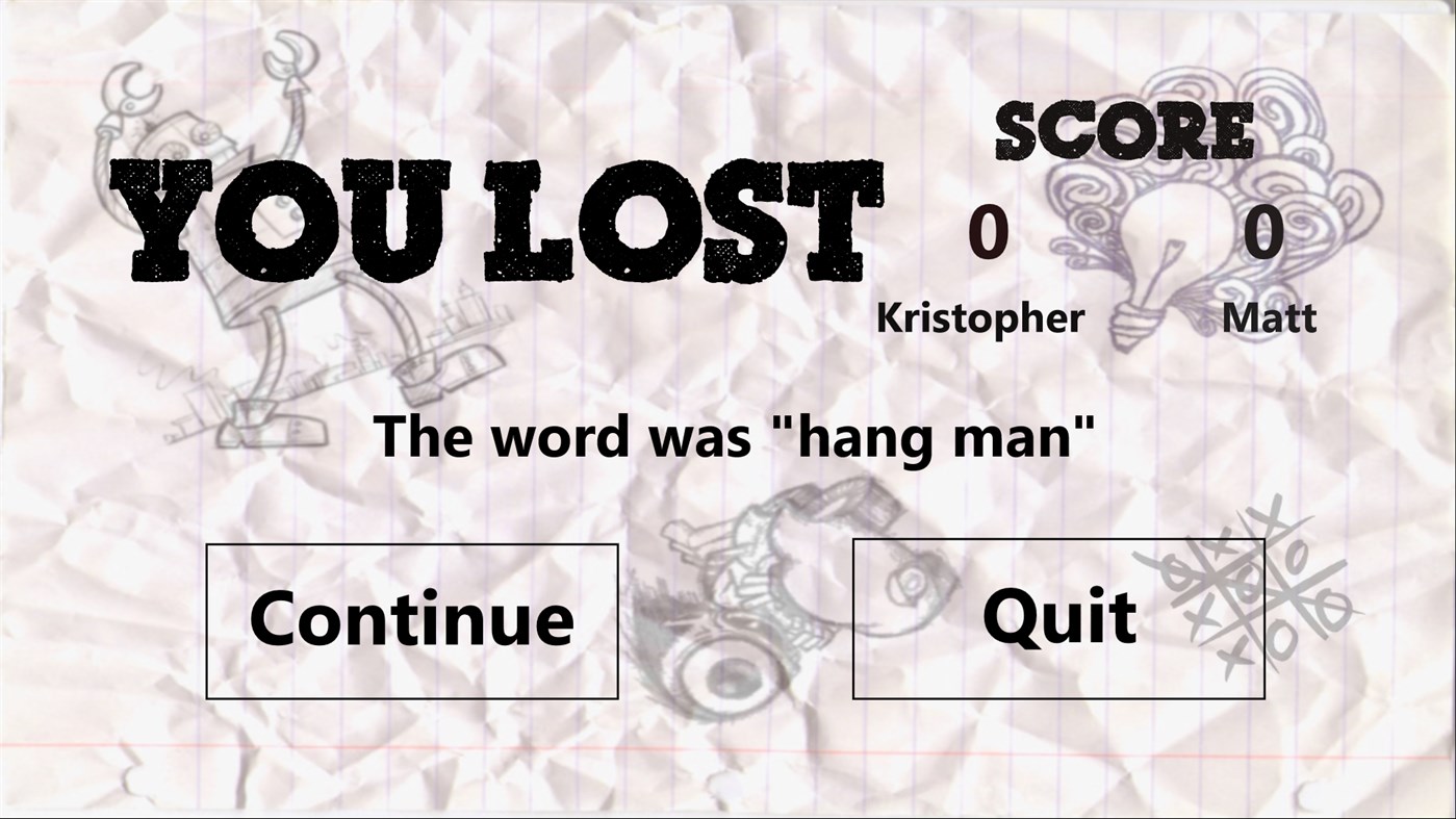 #4. Simple HangMan (Windows) Bởi: LethalSkier007