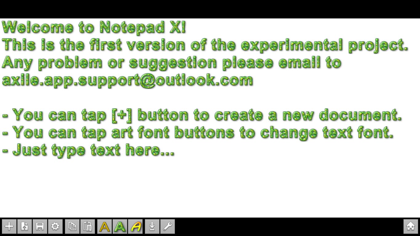 Notepad X screenshot