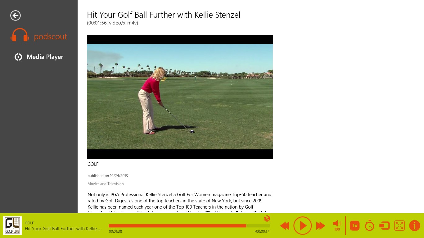 play video in medium size with sleep timer