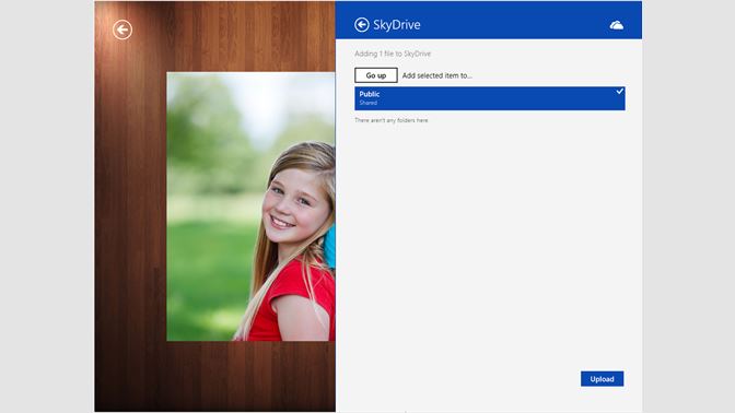 Share Image: update your image to Microsoft SkyDrive to share with family and friends.