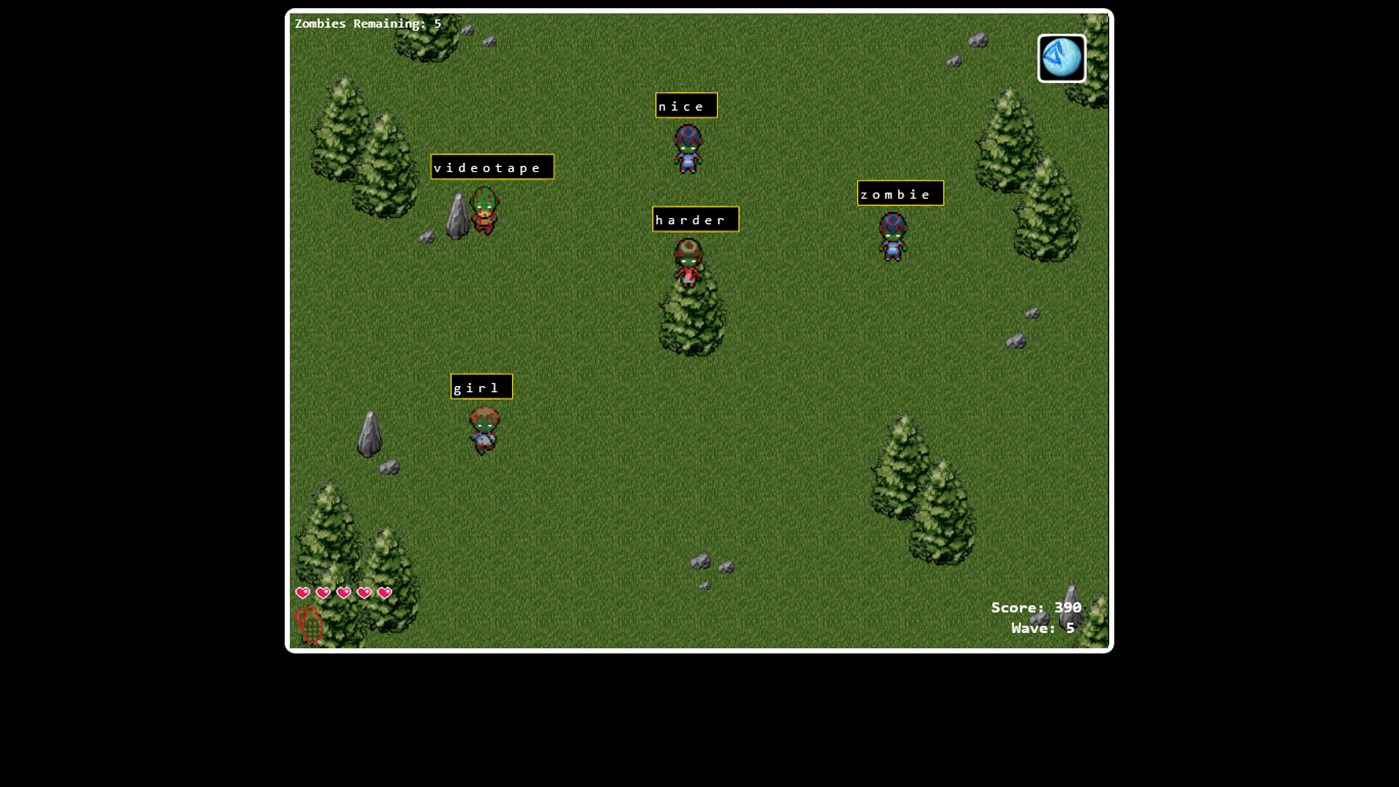 #4. Zombie Typing Survivor (Windows) Podle: Anthony Kojima Productions