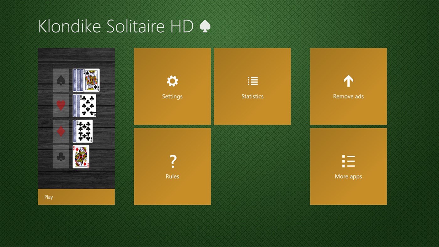 #4. Klondike Solitaire HD Free (Windows) Göre: Enless Soft Ltd.