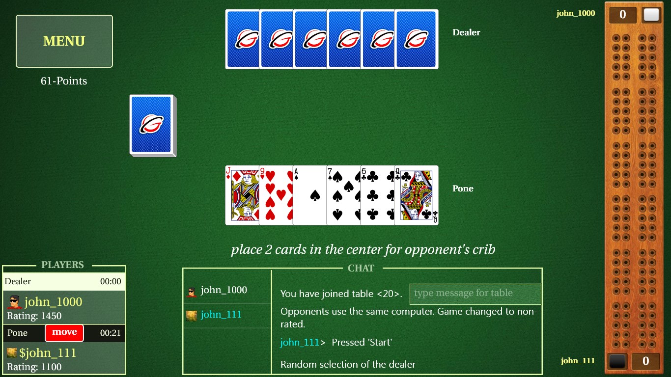 Cribbage Live Online for Windows 10