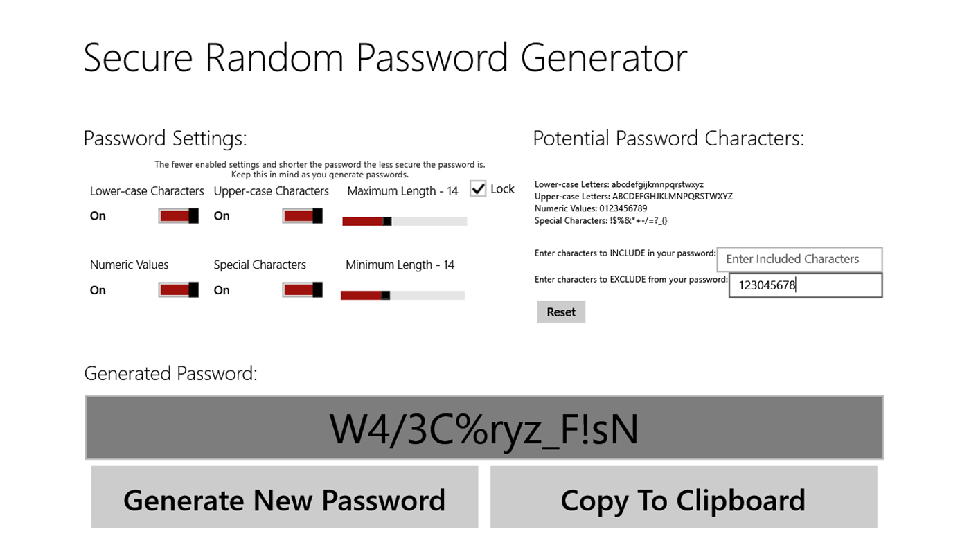 #4. Secure Random Password Generator (Windows) Podle: BlazApps