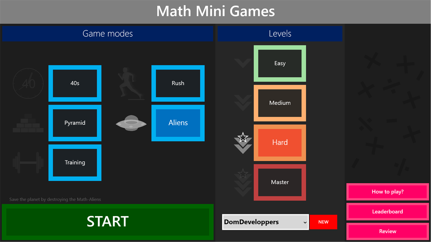 #1. Math Mini Games (Windows) 게시자: DomDeveloppers