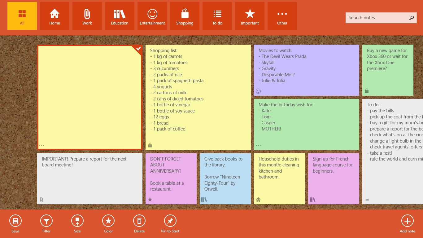 Sticky Notes Board Captures 6