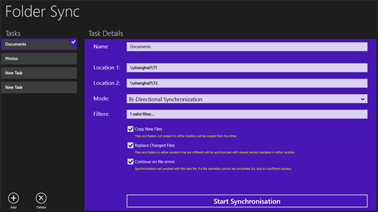 Folder Sync screenshot 1