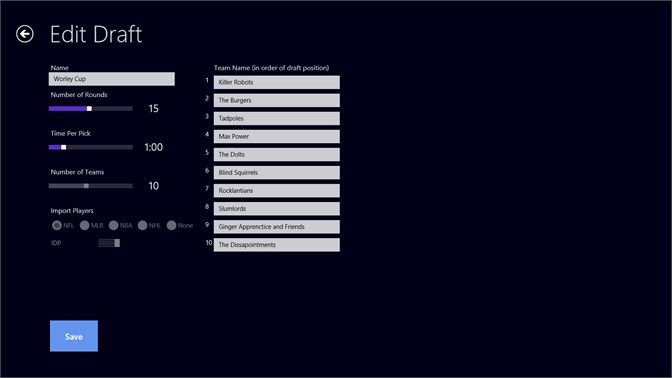 Get Live Draft Board Microsoft Store