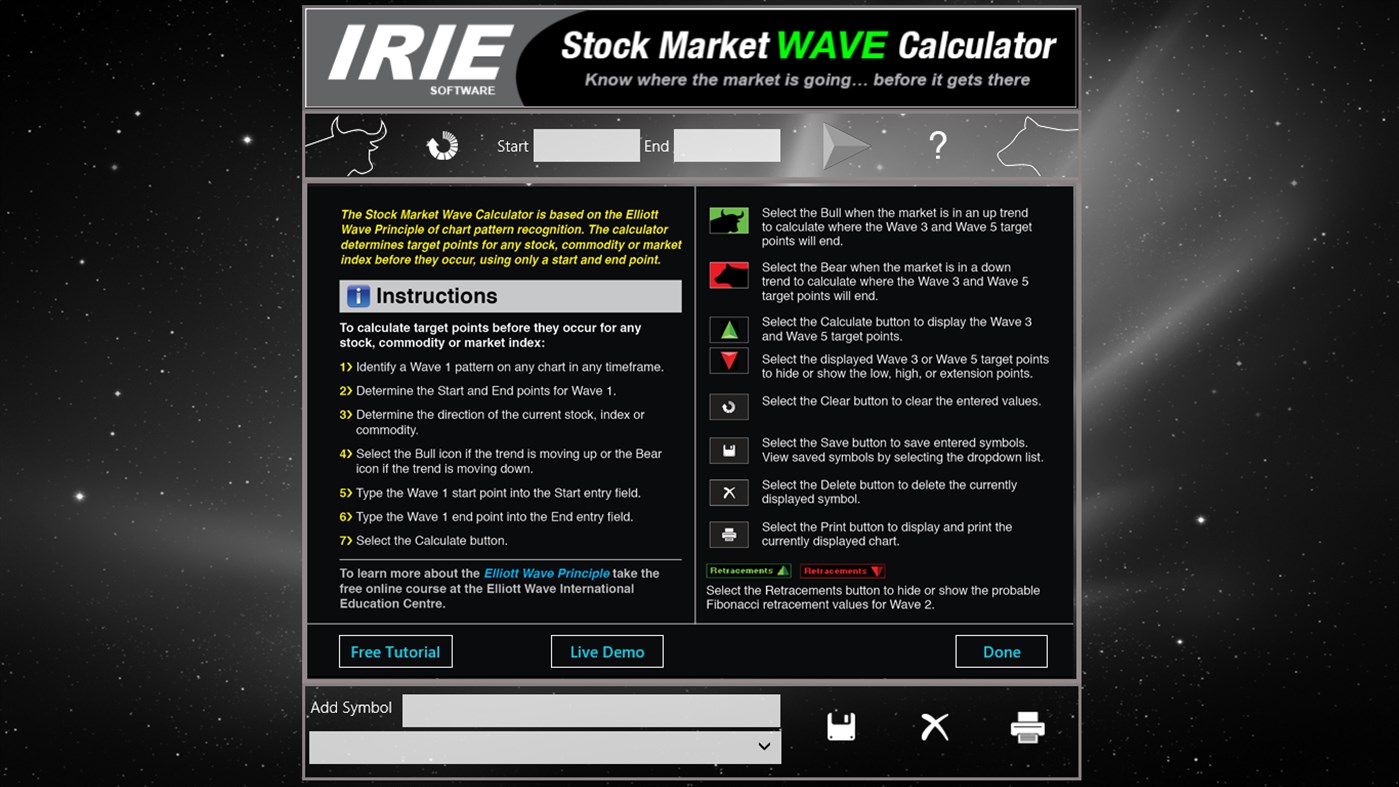 #3. Stock Market Wave Calculator (Windows) By: IrieSoftware