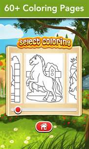 Coloring book : horses coloring pages screenshot 3