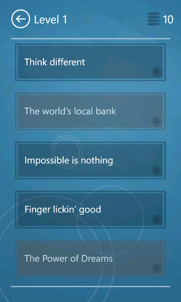 Screenshot 3 Slogans Quiz windows