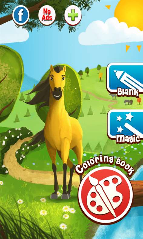 Coloring book : horses coloring pages Screenshots 1