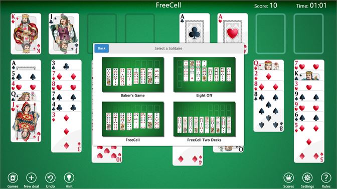 free classic freecell for windows 10